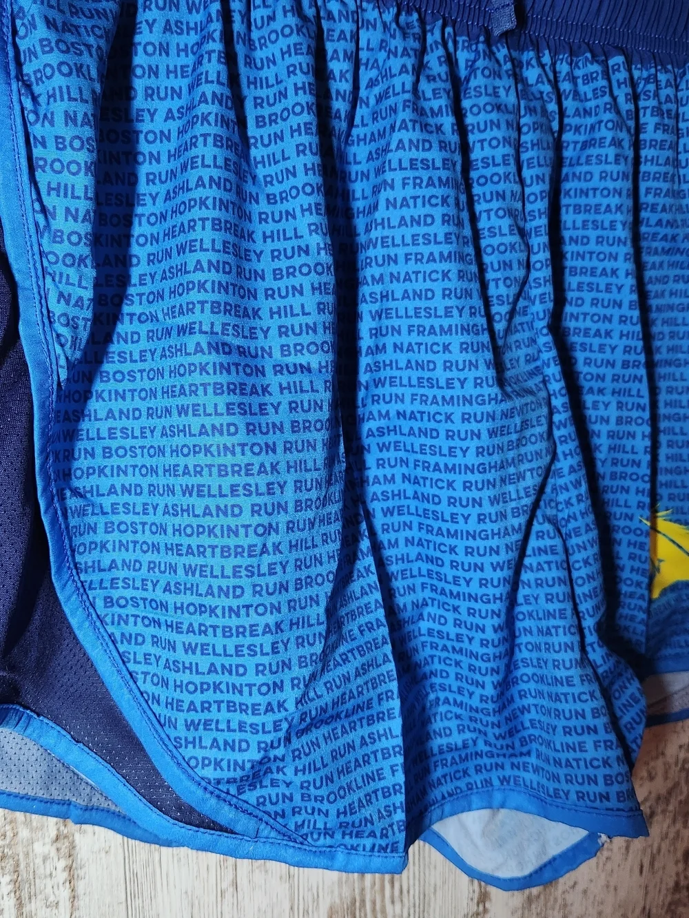 Women’s Royal Blue Athletic Boston Marathon Running Shorts with Drawstring Waist